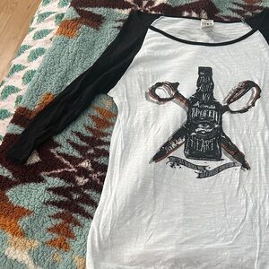 Junk Gypsy Black and White Graphic Tee Miranda Lambert